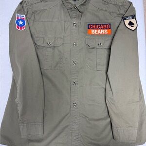 Chicago Bears Men's Military Green Jacket XL